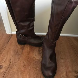 Brown Wide Calf Boots Sz9